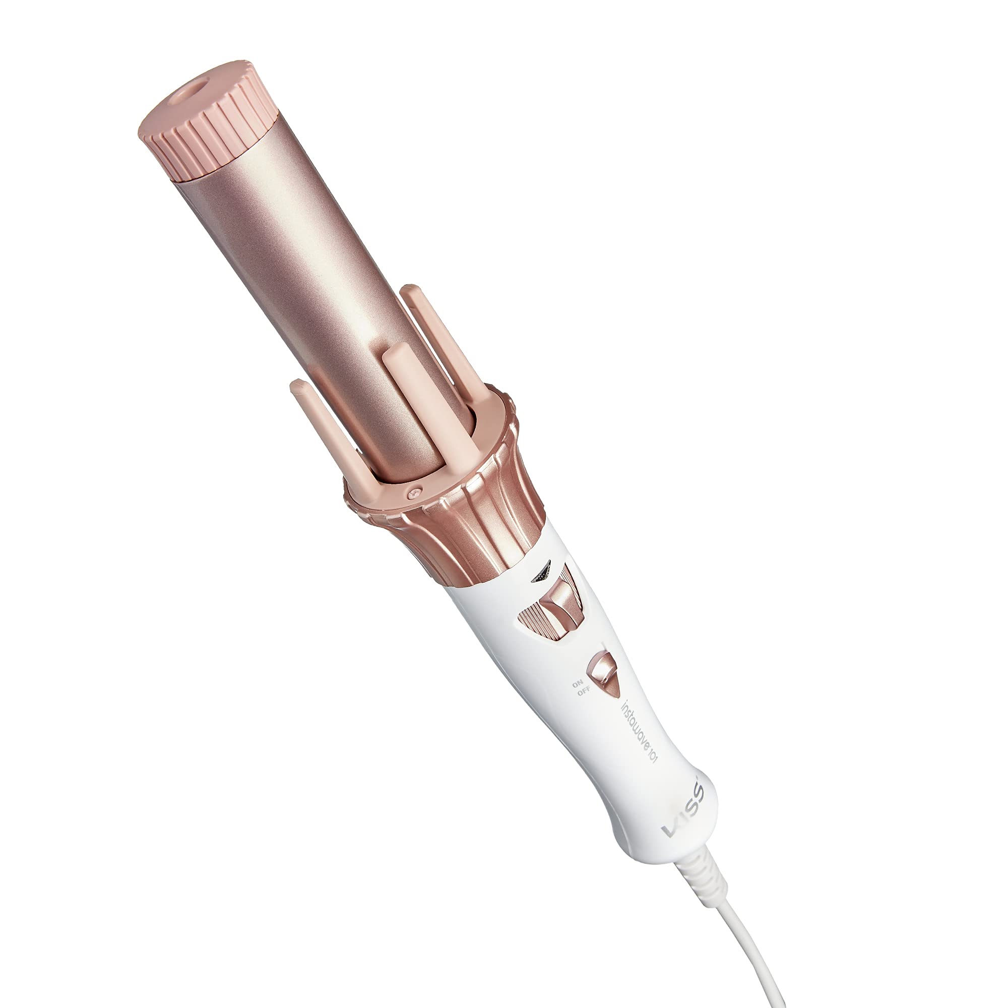 Kiss Instawave 101 Ceramic Automatic Rotating Ceramic Tourmaline Curling Iron,1 1/4, Multi